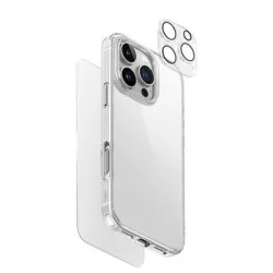 Uniq Hybrid Iphone 16 Pro (2024) 6.3 Magclick Charging Clearvue 360 Essential Bundle Pack - Clear